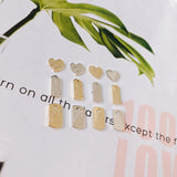6 pcs Alloy Love Heart Earrings for Jewelry DIY