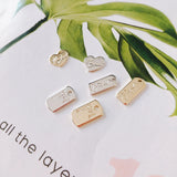 6 pcs Alloy Love Heart Earrings for Jewelry DIY