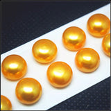 6 Round Freshwater Pearl Cabochons 12-12.5mm for Earrings