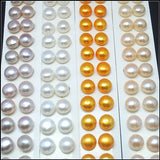 6 Round Freshwater Pearl Cabochons 12-12.5mm for Earrings