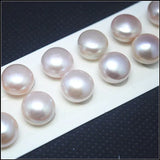 6 Round Freshwater Pearl Cabochons 12-12.5mm for Earrings
