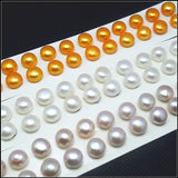 6 Round Freshwater Pearl Cabochons 12-12.5mm for Earrings