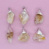 Irregular Topazs Pendant Natural Stone Necklace Women Jewelry