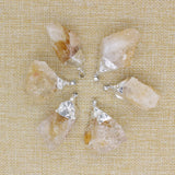 Irregular Topazs Pendant Natural Stone Necklace Women Jewelry