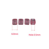 6x6mm Mixed Acrylic Bead Square Alphabet Spacer Letter Beads for DIY Jewelry
