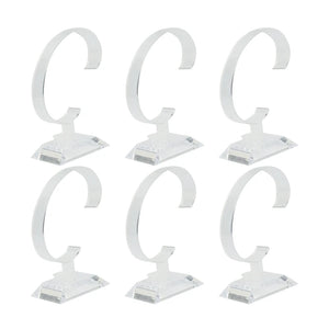 6 Plastic Jewelry Bangle Cuff Bracelet Watch Display Stand Holder