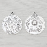 Tibetan Silver Archangel Pentagram Charms For Necklace Jewelry Making