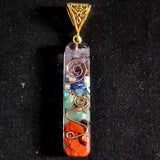 Retro Reiki Healing Chips Stone Crystal Gravel Chakra Pendant Necklace