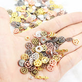 60-120pcs Gear Jewelry Resin Mold Metal Punk DIY Accessories Finding
