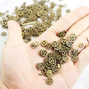 60-120pcs Gear Jewelry Resin Mold Metal Punk DIY Accessories Finding