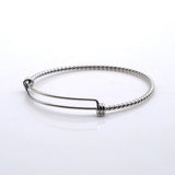316 Stainless Steel Steric-Twist Wire Bangle - DIY Jewelry