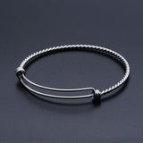 60-65mm 316 Stainless Steel DIY Steric-Twist Bangle