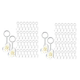 60 Clear Acrylic Heart Shape Blanks with Key Chain Rings for DIY Crafts