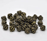 60 Bronze Tone Lantern Spacer Beads 8x8mm