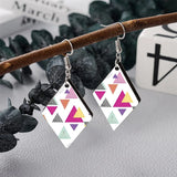 60 Dye Sublimation Earring Blank Pendants, 10 Shapes, Hooks, Jump Rings