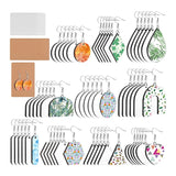 60 Dye Sublimation Earring Blank Pendants, 10 Shapes, Hooks, Jump Rings