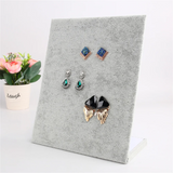 60 Holes Ear Studs Earrings Holder L-Shaped Flannelette Desktop Jewelry Display
