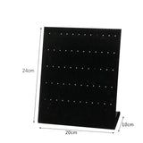 60 Holes Ear Studs Earrings Holder L-Shaped Flannelette Desktop Jewelry Display