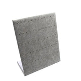 60 Holes Velvet Earrings Holder Stand Gray Jewelry Display Shelf