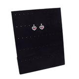 60 Holes Velvet Earrings Holder Stand Gray Jewelry Display Shelf