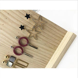 60 Holes Wooden Earring Holder Jewelry Display Stand