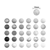 60 Pack 15mm Black Silicone Beads DIY Bracelet Necklace Jewelry