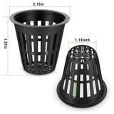 60 Pack 2 Inch Net Cups for Hydroponics - Slotted Mesh Wide Lip Filter Net Pot