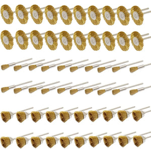 60 Pc Wire Wheel Brush Set for Buffing and Rust Removal