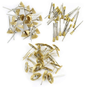 60 Pc Wire Wheel Brush Set for Buffing and Rust Removal