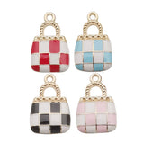 60 Pcs Purse Charm Enamel Jewelry Making Craft DIY Keychain 4 Colors