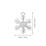 60 Pcs Christmas Snowflake Charms Christmas Craft Supplies Bulk Jewelry Making