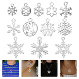 60 Pcs Christmas Snowflake Charms Christmas Craft Supplies Bulk Jewelry Making