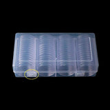 60 Pcs Clear Round Coin Capsules Holder For 1 oz Silver