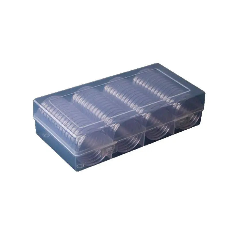 60 Pcs Clear Round Coin Capsules Holder For 1 oz Silver