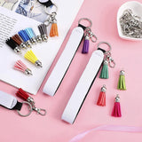 60 Pcs Dye Sublimation Keychains Set with Wrist Straps