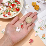 60 Pcs Easter Bunny Enamel Charms Cartoon Rabbit Carrot Pendant Charms