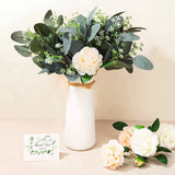 60 Pcs Artificial Eucalyptus Silver Dollar Leaves Stems for Wedding Decor