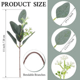 60 Pcs Artificial Eucalyptus Silver Dollar Leaves Stems for Wedding Decor