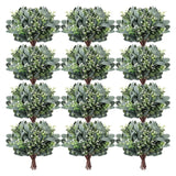 60 Pcs Artificial Eucalyptus Silver Dollar Leaves Stems for Wedding Decor