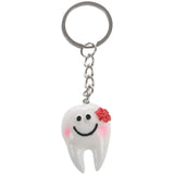 60 Pcs Tooth Shape Keychain Key Ring Gift Set