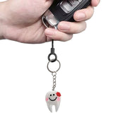 60 Pcs Tooth Shape Keychain Key Ring Gift Set