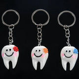 60 Pcs Tooth Shape Keychain Key Ring Gift Set
