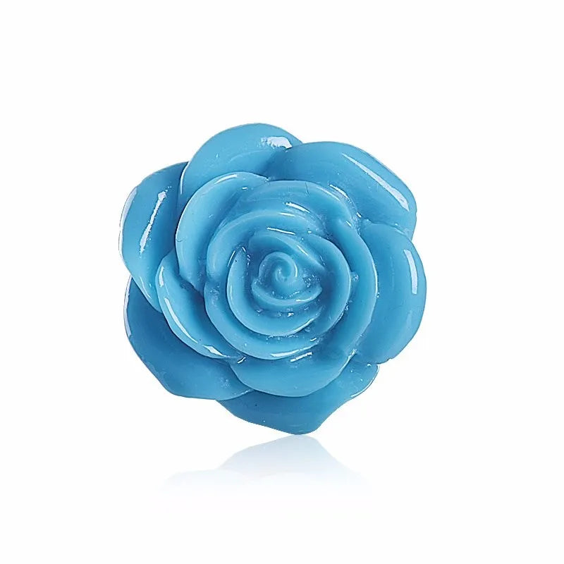 60 Pcs Mixed Resin Rose Snap Buttons for DIY Jewelry Making