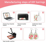 60 Pcs Sublimation Blank Teardrop Earrings for DIY Project