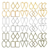 60 Pcs UV Epoxy Frames Resin Bezels for Jewelry Making
