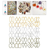 60 Pcs UV Epoxy Frames Resin Bezels for Jewelry Making