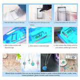 60 Pcs UV Epoxy Hollow Frames Resin Craft Bezels for Jewelry Making
