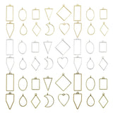 60 Pcs UV Epoxy Hollow Frames Resin Craft Bezels for Jewelry Making