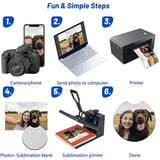 60 Pcs Sublimation Blank Car Coaster DIY Craft Hot Press Car Cup Holder