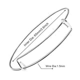 60pcs Expandable Bangle Bracelets Silver DIY Jewelry Making